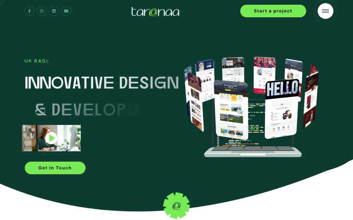 Taranaa — agency website project by Algo Matryx